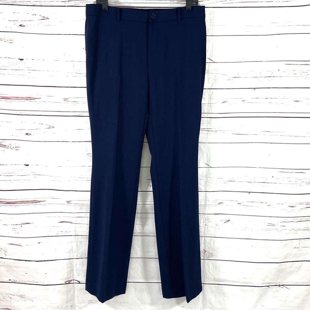 Lauren Ralph Lauren Pants Women’s Size 8 Blue‎ 100% Wool Straight Leg